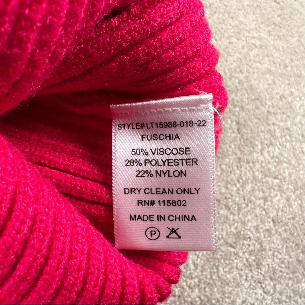 Altard State Sweater Cropped Ribbed Knit Batwing Pink Fuscia women's medium